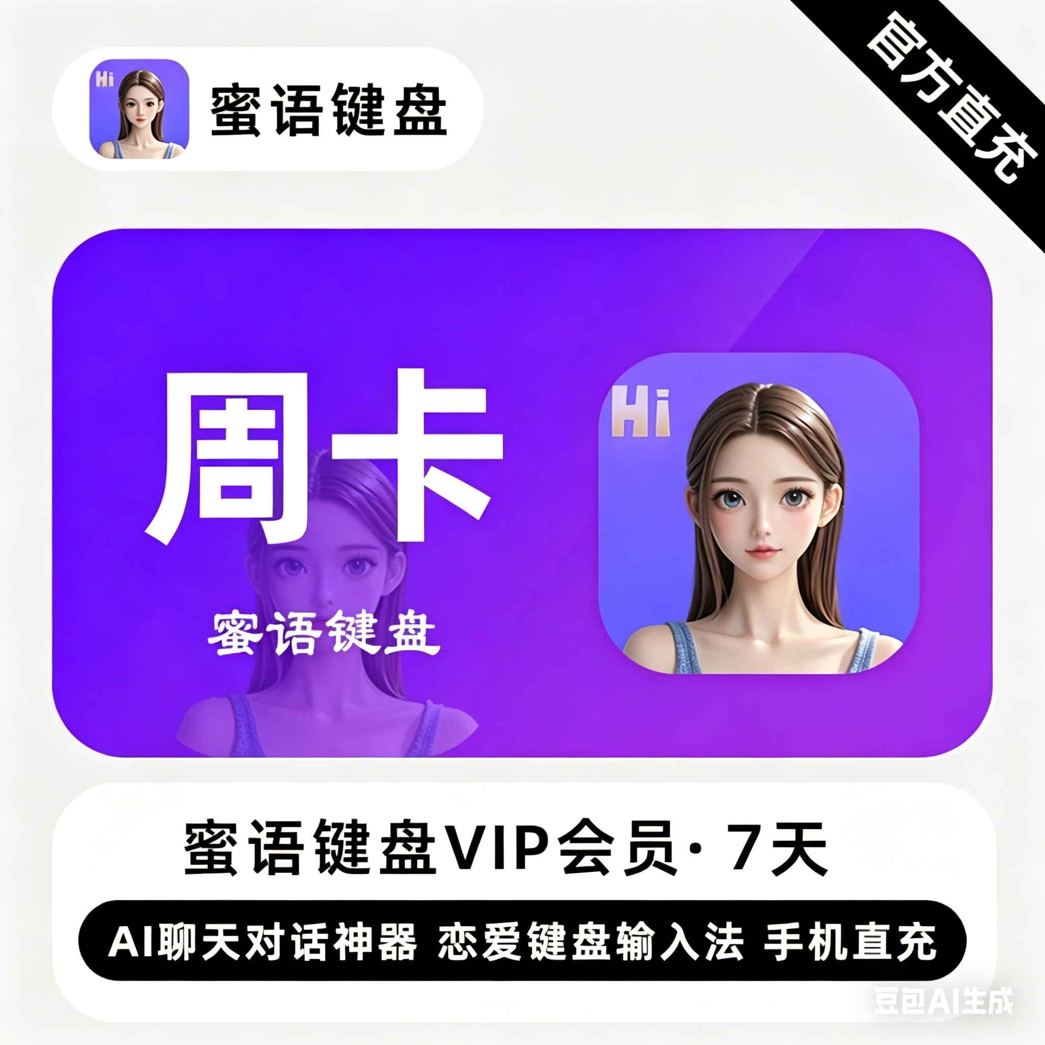 【自动充值】蜜语键盘VIP会员『7天』