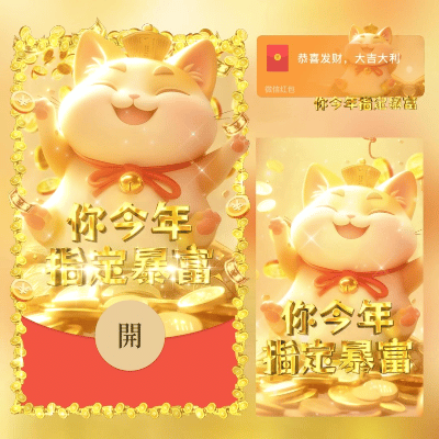 微信红包封面 |『暴富招财猫/long』