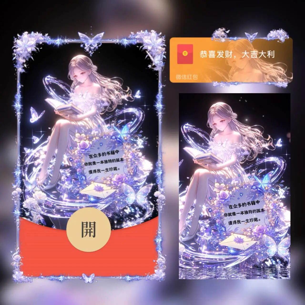 微信红包封面 |『你值得被珍藏 情侣女款』