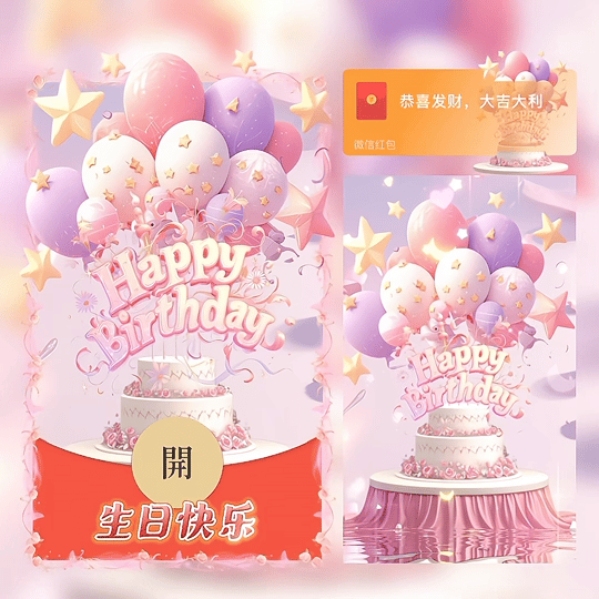 微信红包封面 |『生日快乐』